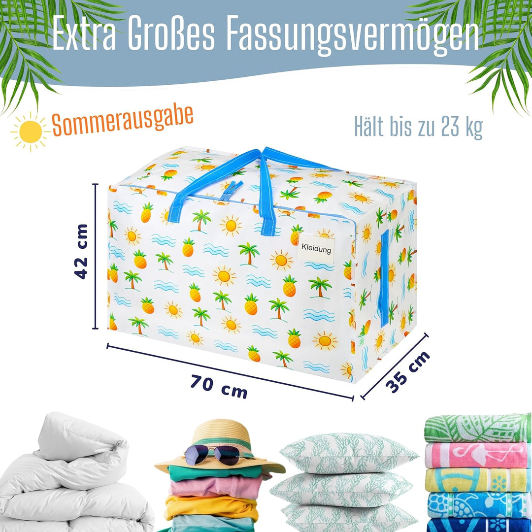 VENO Extra grosse, robuste Umzugstaschen mit breiter Öffnung und verstärkten Griffen, wiederverwendb