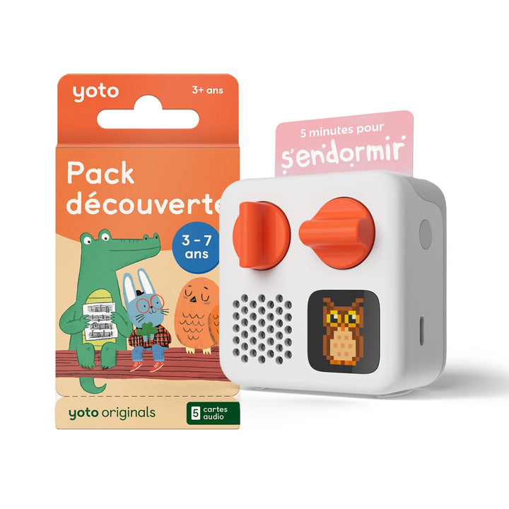 YOTO Mini Edition 2024 + Entdeckungspaket 3 bis 7 Jahre, Geschichtenbox, Geschichtenerzähler mit Nac