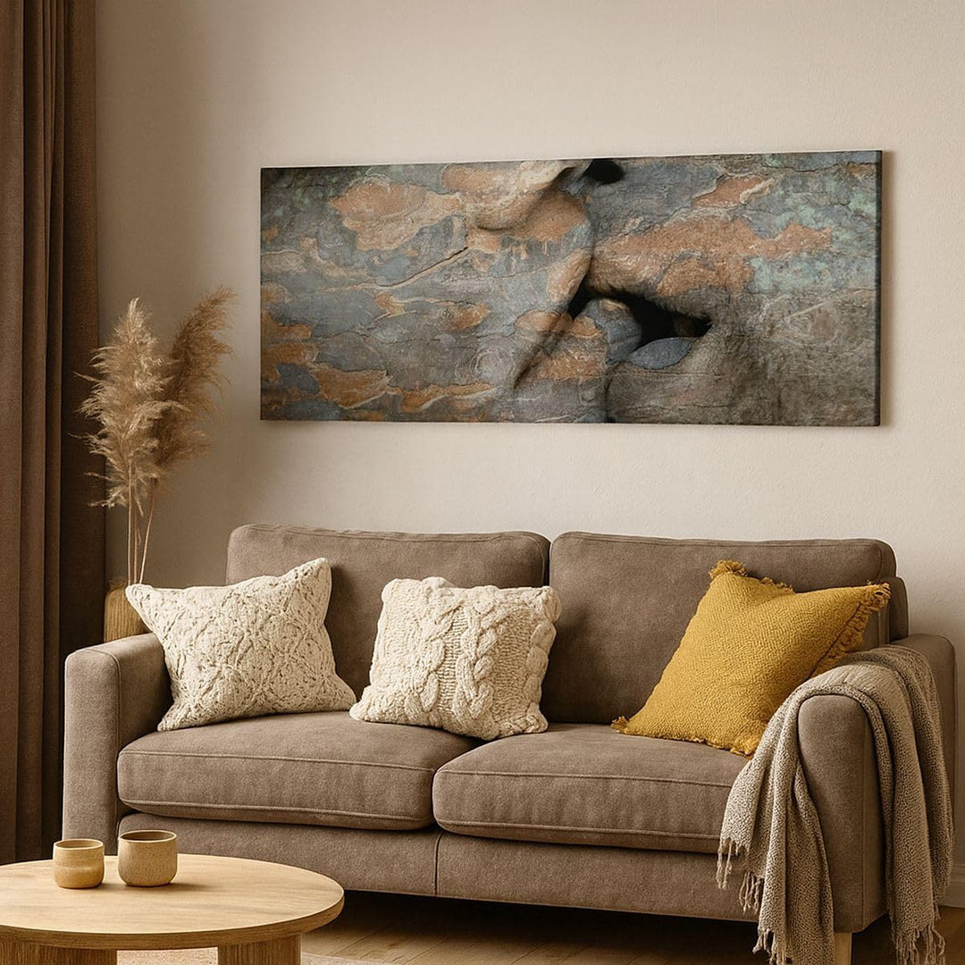 Wandbilder Dekoration Wohnzimmer Frau Mann Kuss Abstraktion Panorama Bilder auf Leinwand 120x50cm Le