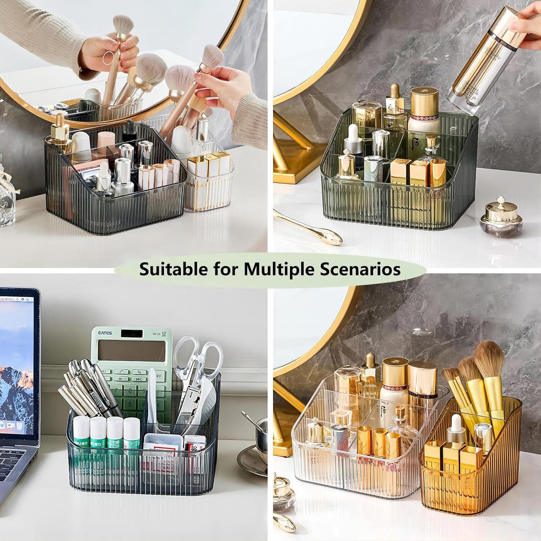 DASITON Make up Organizer,Kosmetik Organizer mit 5 Fächern,Acryl Kosmetik Aufbewahrung mit Grosser K