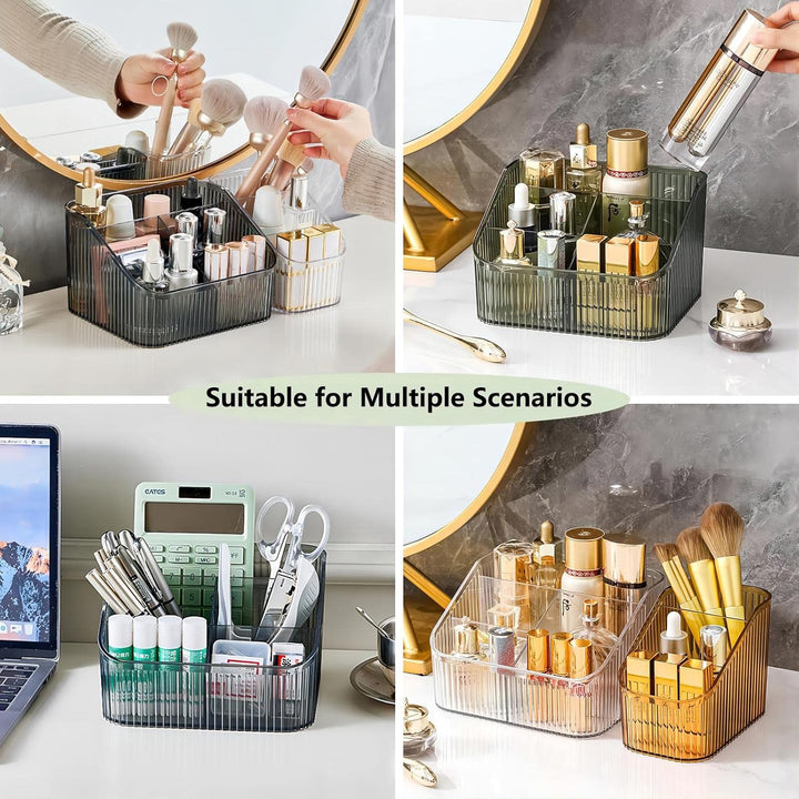 DASITON Make up Organizer,Kosmetik Organizer mit 5 Fächern,Acryl Kosmetik Aufbewahrung mit Grosser K