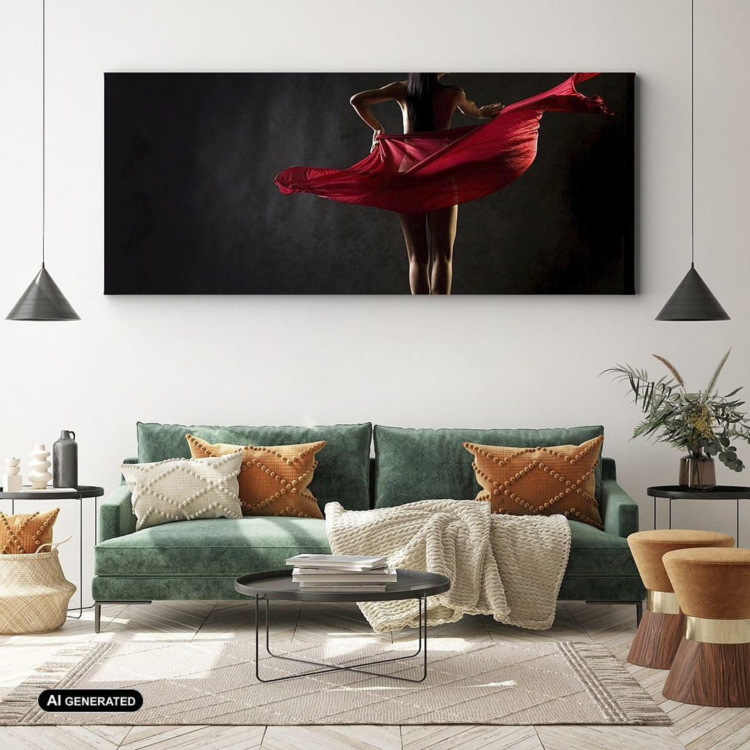 Wandbilder Dekoration Wohnzimmer Schönheit Körper Tänzer Mädchen Panorama Bilder auf Leinwand 120x50