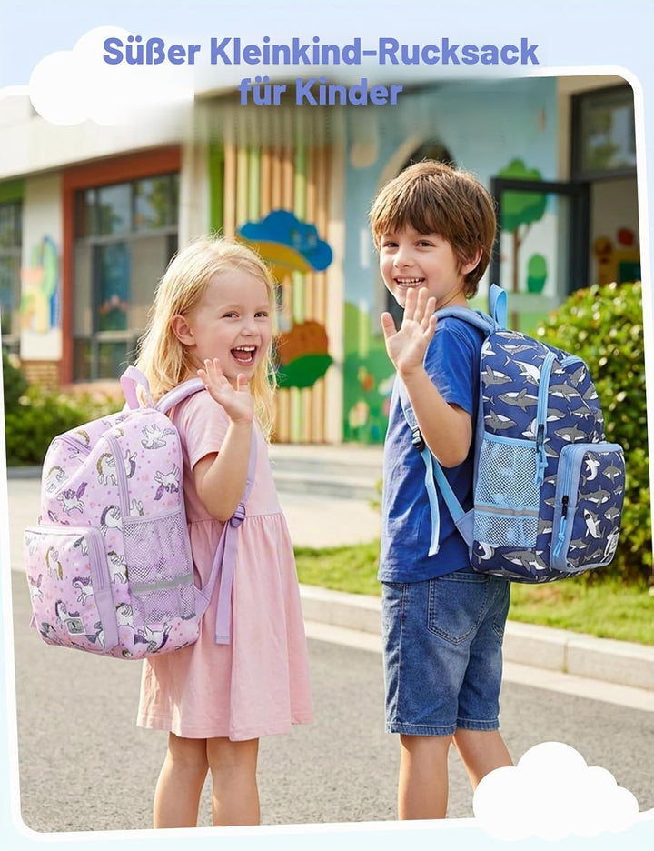 VX VONXURY Kinderrucksack 12L | 3-8 Jahre Jungen Mädchen | Vorschule Kindergarten Bookbag mit Brustg