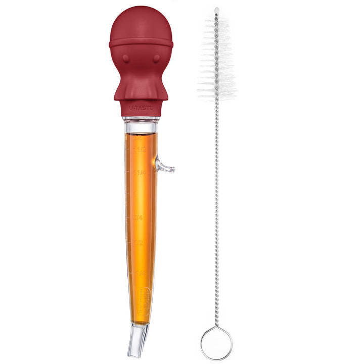 U-Taste 109℃ Hitzebeständige Grosse Abgewinkelte Bratenspritze Tritan Putenfleisch-Fettpipette mit S