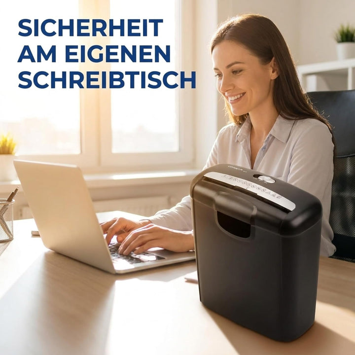 Genie 240S Profi Aktenvernichter Streifenschnitt | Aktenschredder bis zu 6 Blatt | Sicherheitsstufe