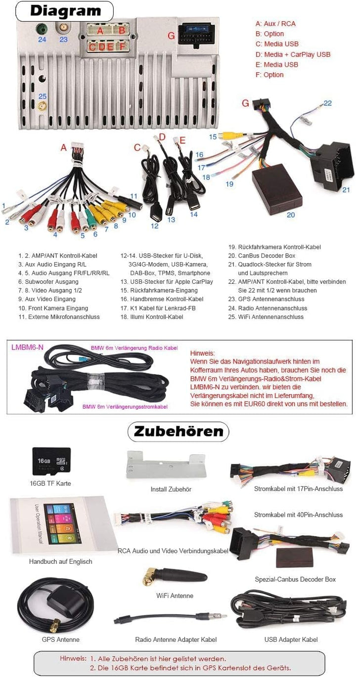 Erisin 10.25 Zoll Android 10.0 Autoradio mit GPS Navi Für BMW 5er E39 E53 M5 X5 Eingebauter CarPlay