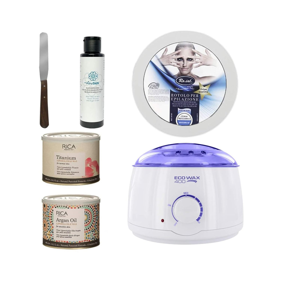 Anyskin Haarglätter-Set mit Wachs, 2 Wachs, Vase Lipo, Anyskin, Haarentfernungsrolle und