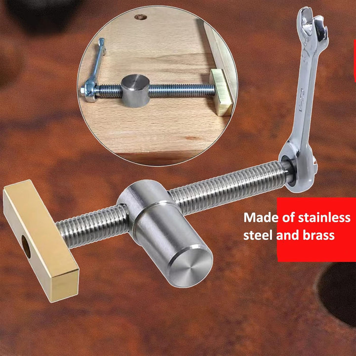 2 Stück Tisch-Werkbank-Klemmen mit 4 Bank-Hunden für 20 mm Loch, DIY-Positionierung, Holzbearbeitung