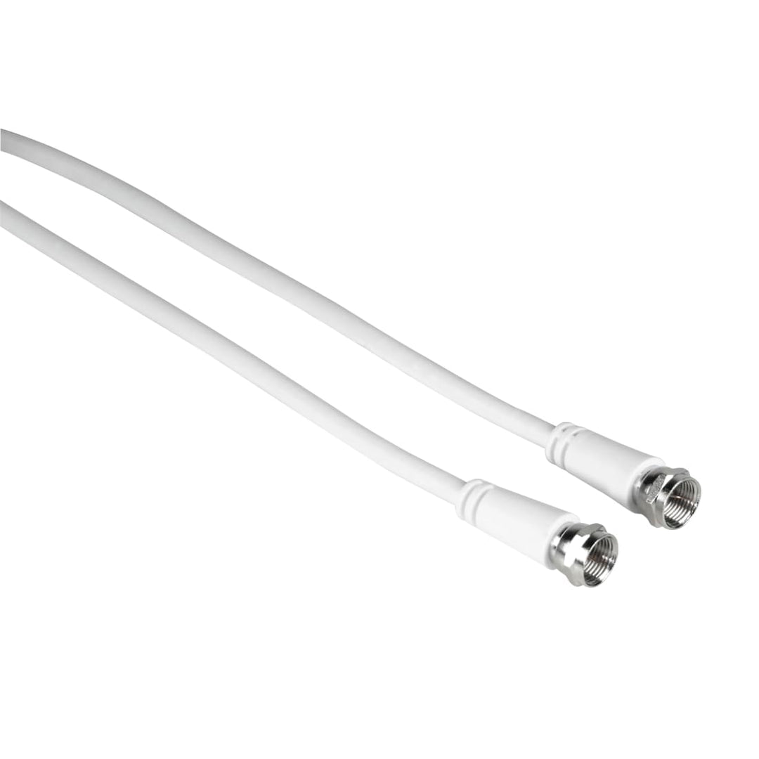 Hama Antennenkabel F-Stecker - F-Stecker (75db, 5m, Koaxial, Antenne, Satellit) weiss