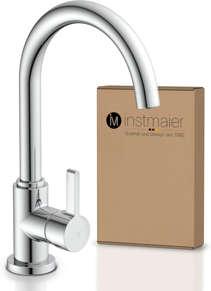instmaier K3 Küchenarmatur | Wasserhahn Küche | Spültischarmatur mit hohem Auslauf | Armatur für Küc