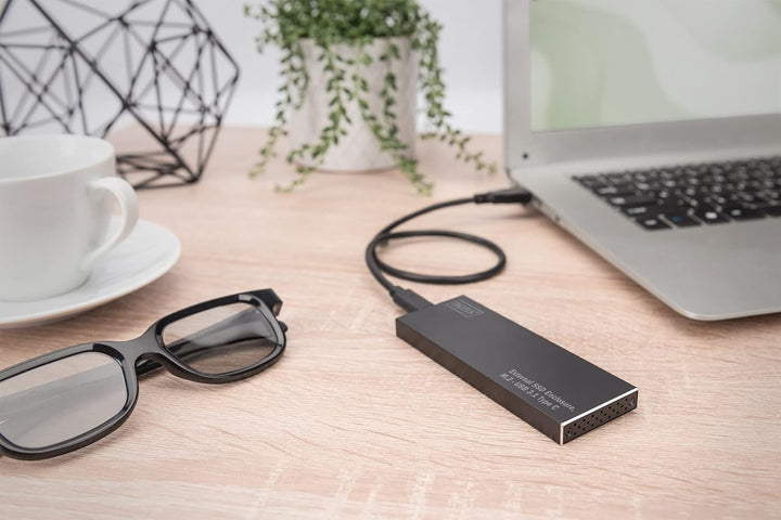 DIGITUS - DA-71115 - Festplattengehäuse SSD - M.2 - USB 3.1 Typ-C - SATA III - schwarz, M.2 - USB 3.