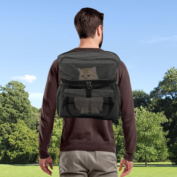 Faltbar Fahrradtasche für Haustiere, Fahrradkorb für Hunde und Katzen vorne oder hinten, Hunderucksa