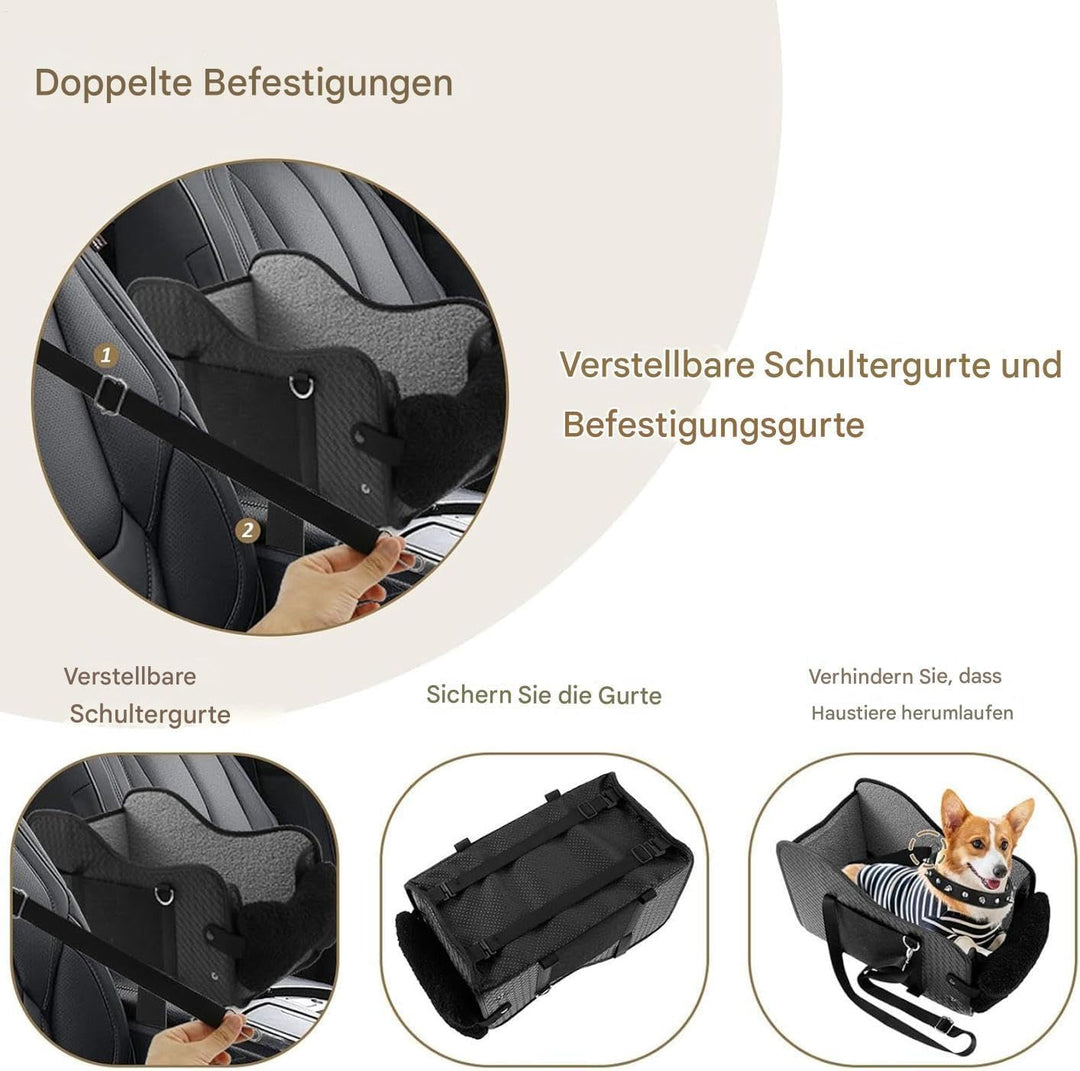 Mittelkonsole Hundeautositz,Hunde Konsole Autositz Unter 6kg | Klappbarer Transportabler Booster Trä