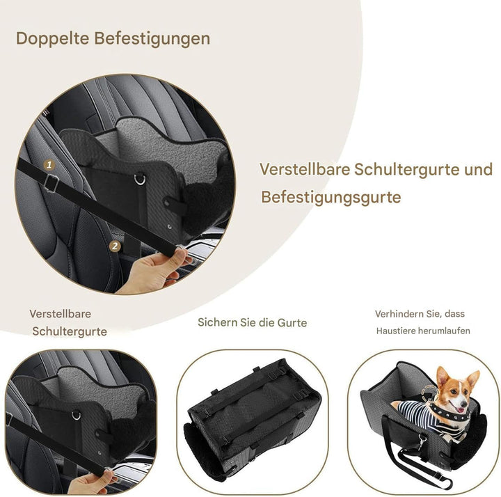Mittelkonsole Hundeautositz,Hunde Konsole Autositz Unter 6kg | Klappbarer Transportabler Booster Trä