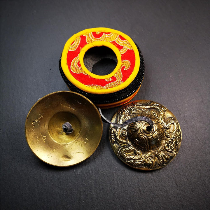 Gandhanra Tibetan Tingsha Glocke mit schönem Fall, für Klangheilung, Yoga, Meditation, Achtsamkeit -