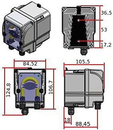 Dosieranlage PFG 230V 1,5 l/h Fussventil, Dosierventil, Saug- und Druckschlauch
