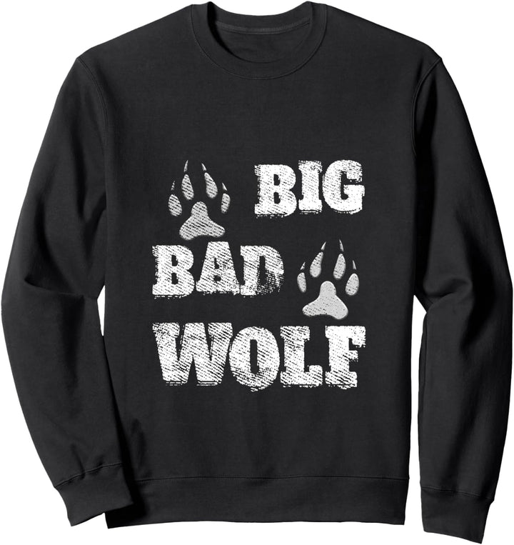 BIG und böser Wolf disstressed Paw Print Sweatshirt