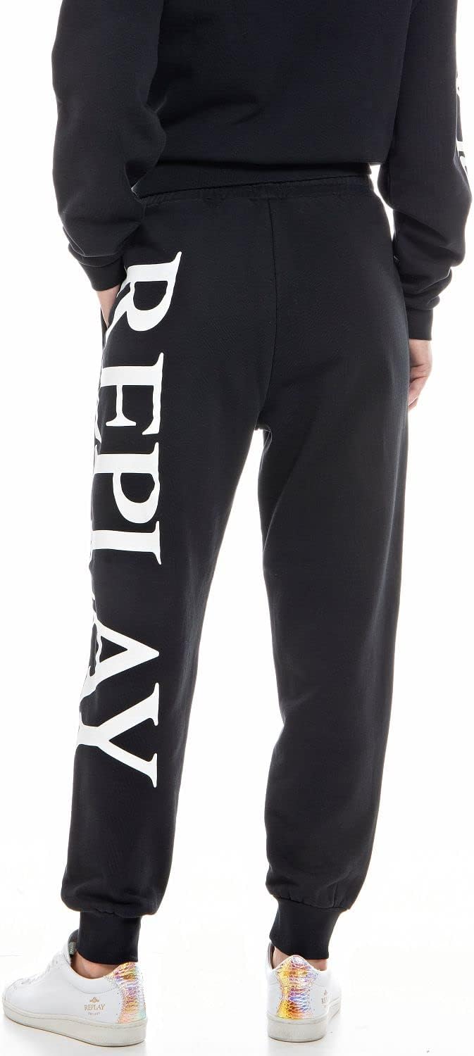 Replay Damen Jogginghose mit Tunnelzug XS Black 098, XS Black 098