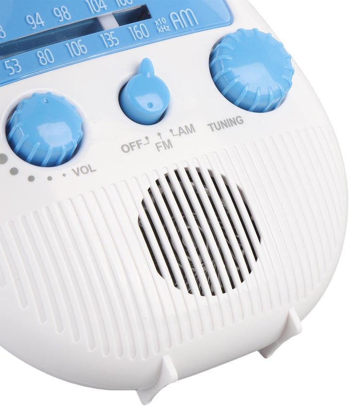 Tragbares Duschradio, AM FM Splash Proof Bad Radio Eingebautes Lautsprecherbatteriebatterie -Hängera