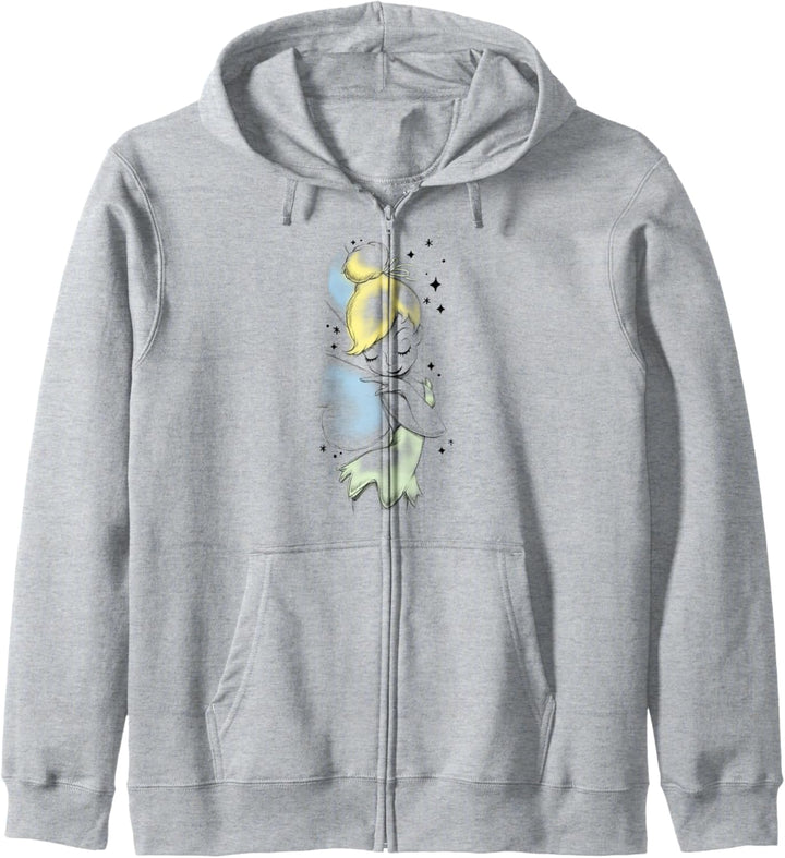Disney Peter Pan Tinkerbell Airbrush Style Sketch Kapuzenjacke