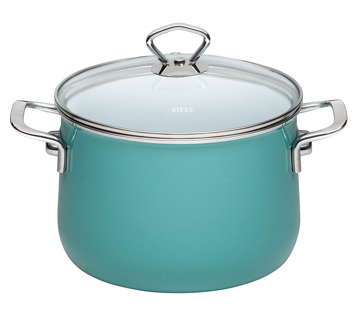 Riess, 0703-110, Fleischtopf mit Glasdeckel 20, Nouvelle - Nature Green EXTRA STARK, Durchmesser 20