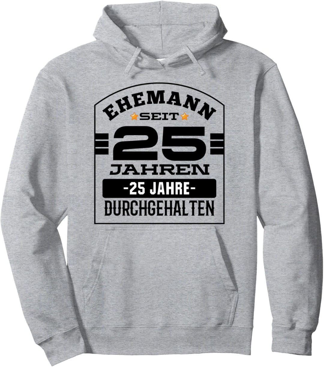 Hochzeitstag Verheiratet Ehe Paar 25 Jahre Silberhochzeit Pullover Hoodie