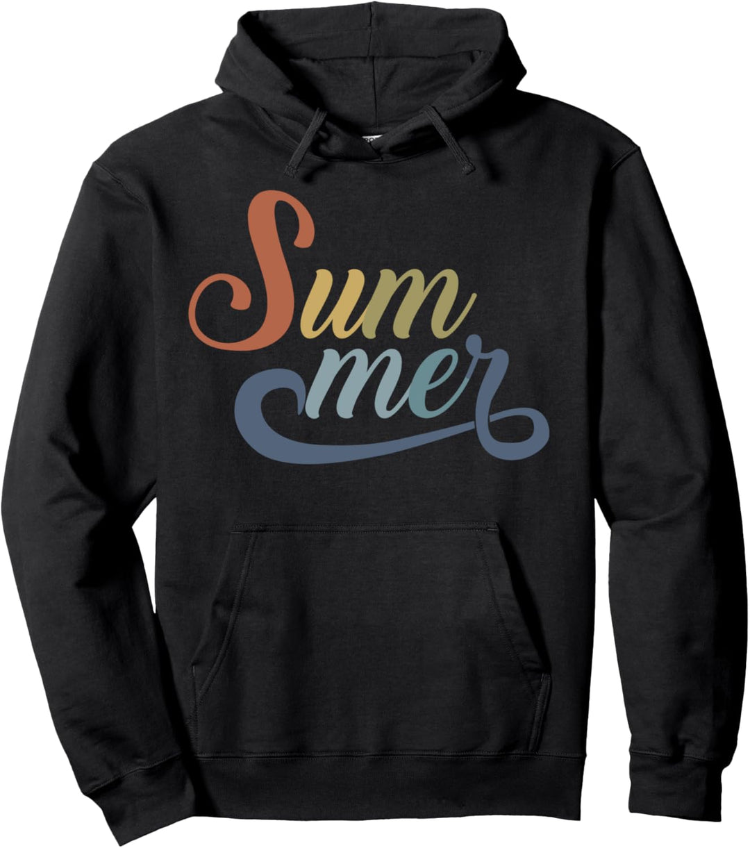 Trendy Sweet Summer Color Palette Script Pullover Hoodie