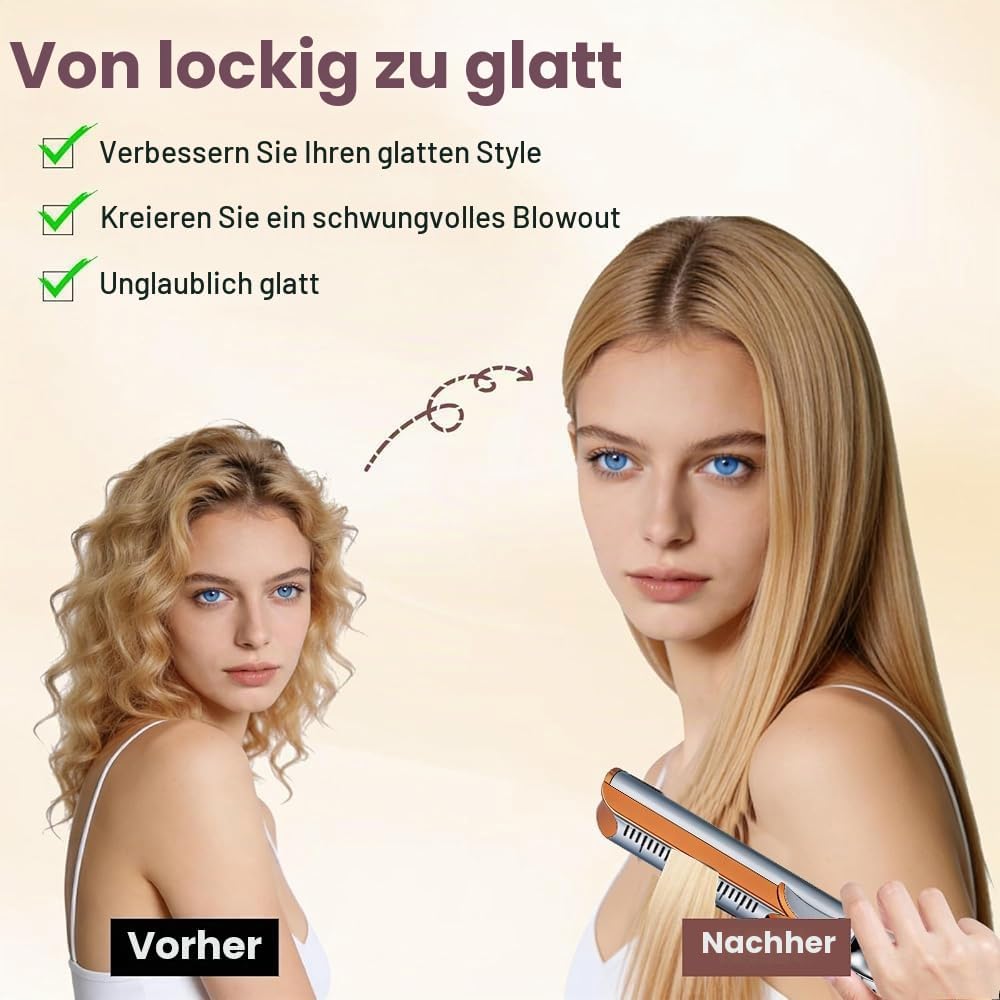 Haarglätteraufsatz,Haarglätter-Aufsatz mit HS01/HS05/HS08,Glätteraufsätze Airflow Technologie ohne H