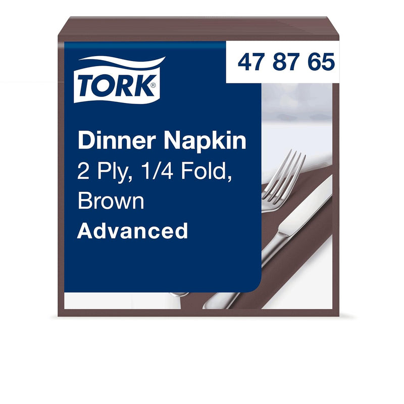 Tork 478765 Dinnerservietten Braun / 2-lagige Papierservietten / Passend für jede Gelegenheit / Adva