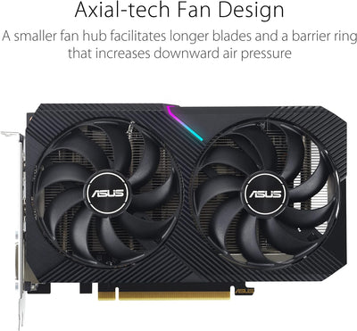 ASUS Dual GeForce RTX 3050 V2 OC Edition 8GB GDDR6 Gaming Grafikkarte (Nvidia RTX3050 V2, PCIe 4.0,