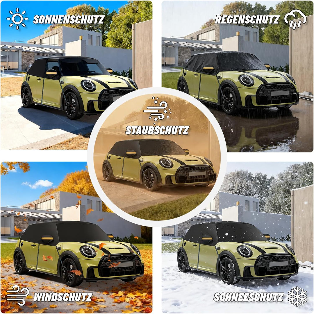 Autoabdeckung für Mini Cooper 3 Door 2000-2025, Halbgarage, Für Mini Cooper 3 Door 2000-2025