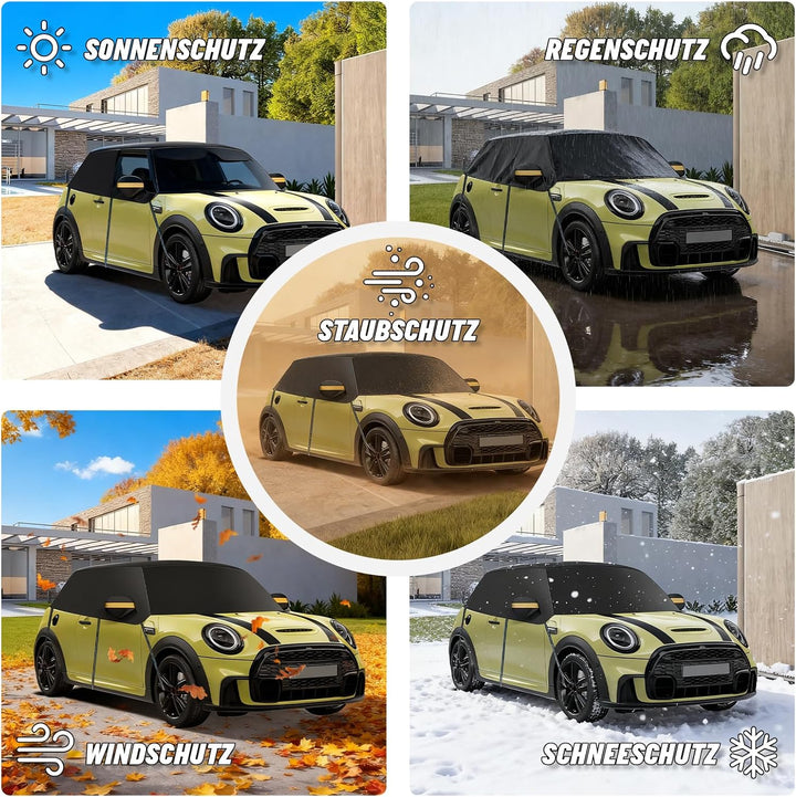 Autoabdeckung für Mini Cooper 3 Door 2000-2025, Halbgarage, Für Mini Cooper 3 Door 2000-2025