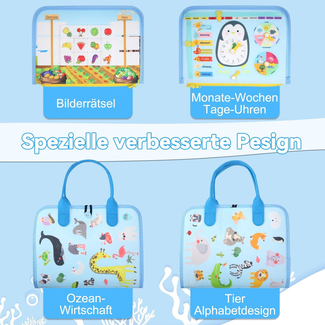 Busy Board Montessori-Spielzeug für Kleinkinder, pädagogisches Lernaktivitäts-Sensory-Board, Entwick