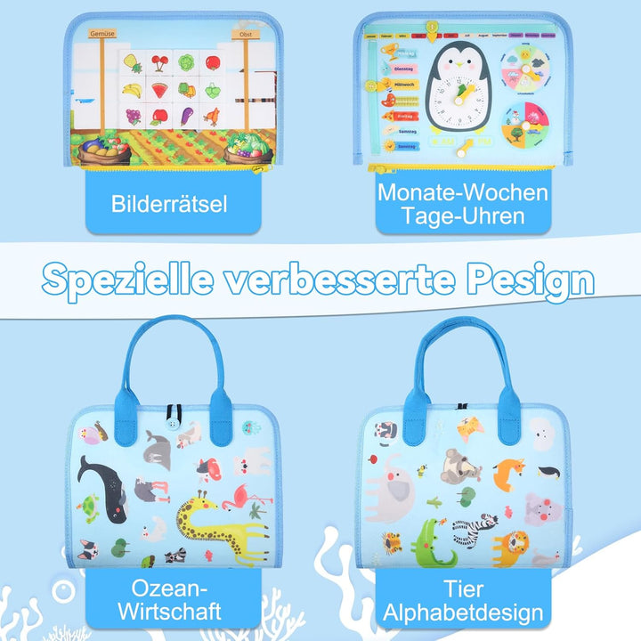 Busy Board Montessori-Spielzeug für Kleinkinder, pädagogisches Lernaktivitäts-Sensory-Board, Entwick