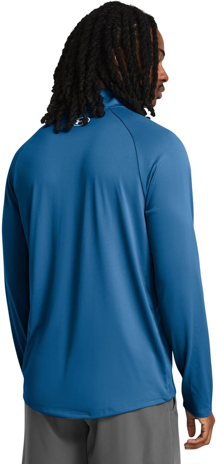 Under Armour Men's Tech 2.0 ½ Zip Standard XS (406) Photon Blue/White, Standard XS (406) Photon Blue