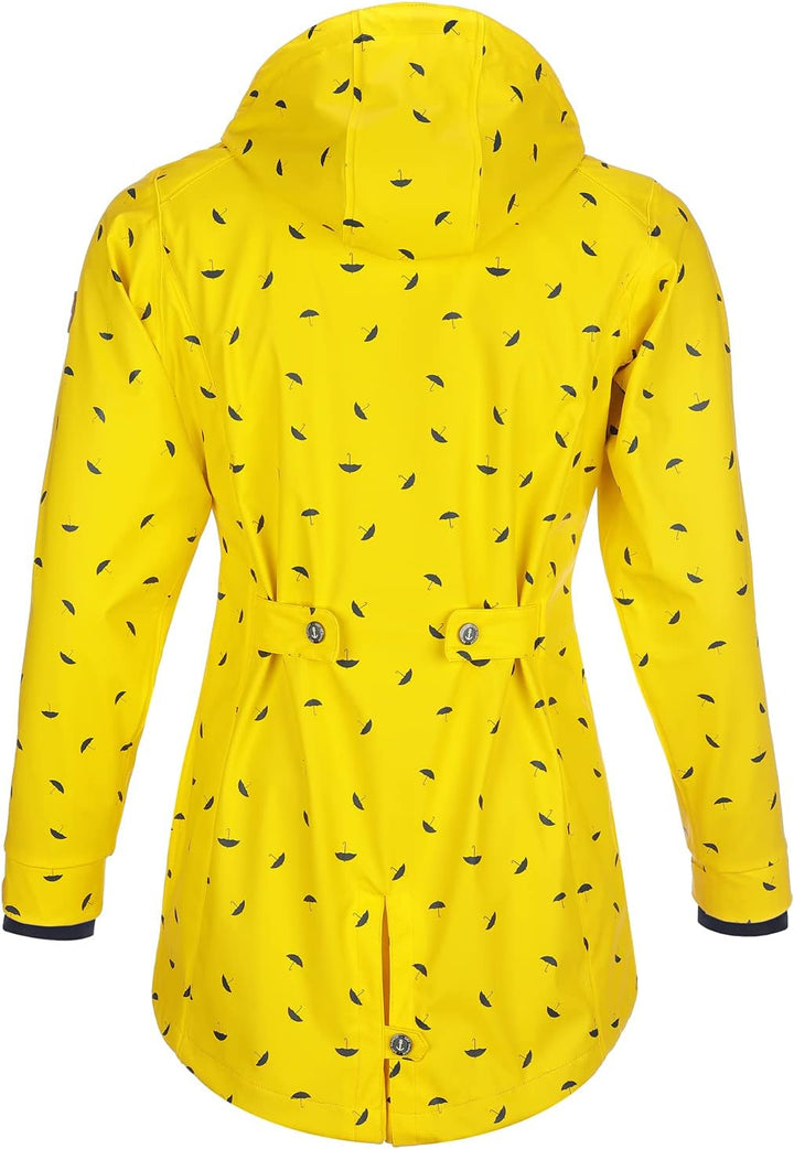 Dry Fashion Damen Regenmantel Wyk Funktionsmantel Parka 46 Gelb, 46 Gelb