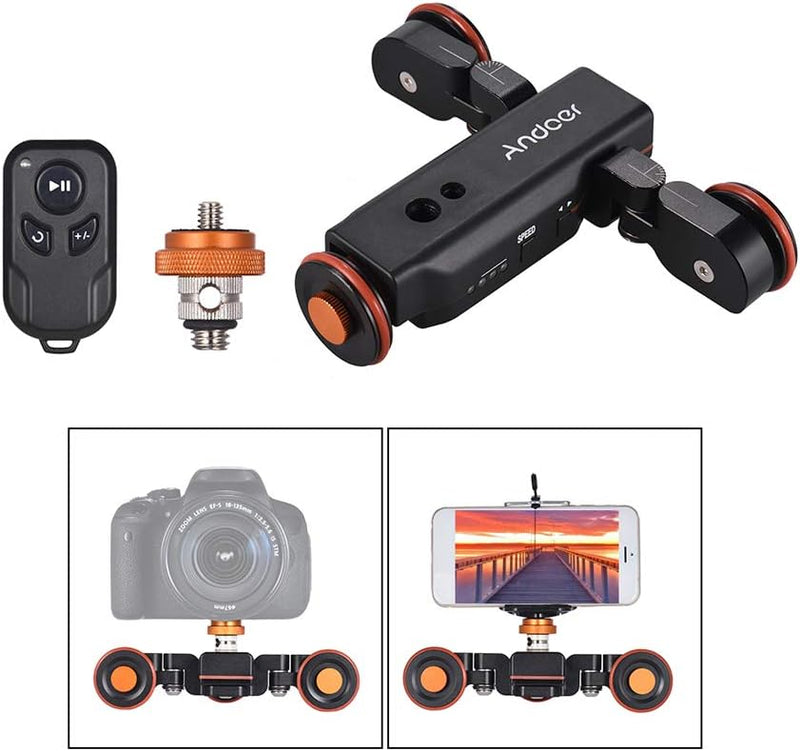 Andoer Kamerawagen L4 PRO Video Kamera Slider Dolly Automatische mit Drahtlose Fernbedienung,1800mAh