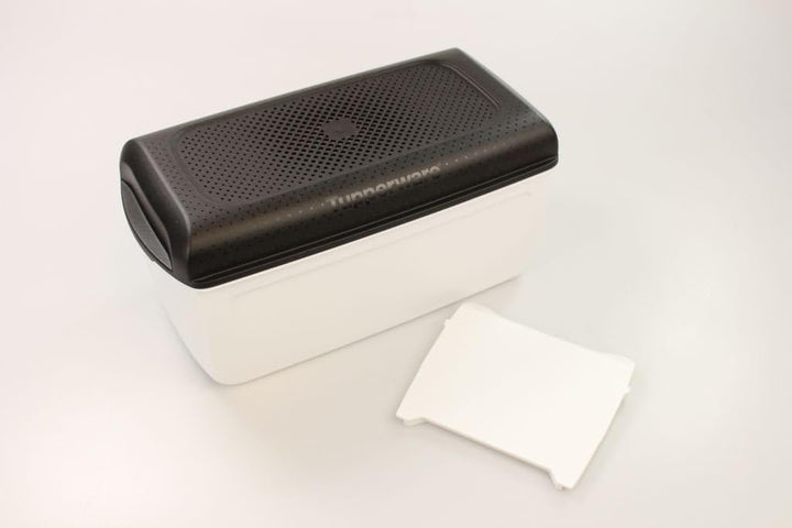 Tupperware Junior BrotMax 2 Brotbehälter, Schwarz/Weiss, 35345