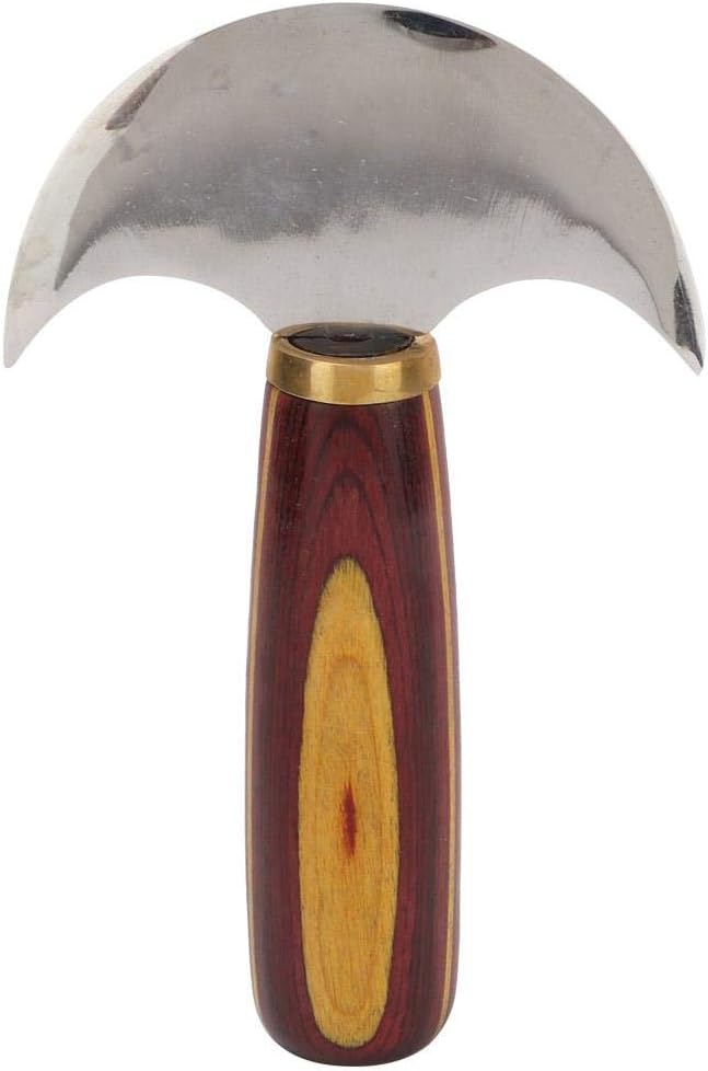 Leder Schneidmesser Holzgriff vorne Stahl DIY Leathercraft Korrekturwerkzeug(S), S