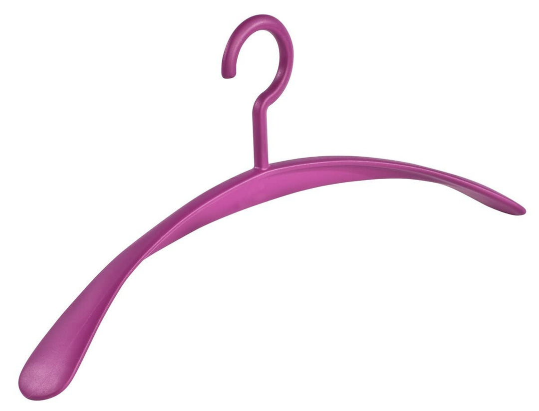 6 Stück Kleiderbügel Garderobenbügel Wing violett - 45 cm breit - breite Schulterauflagen - Kuststof