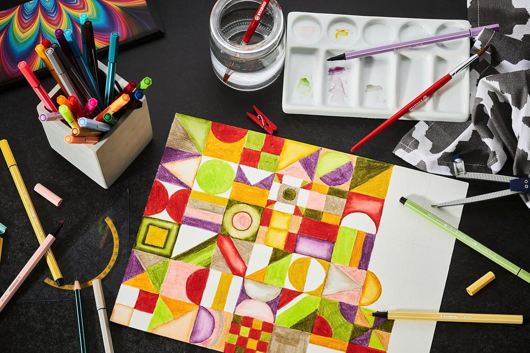 Premium-Filzstift - STABILO Pen 68 - ARTY - 40er Metalletui - mit 40 verschiedenen Farben 40er ARTY