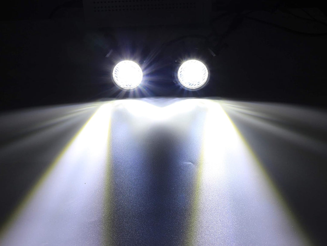 CPOWACE Zusätzliche Motorrad LED Scheinwerfer, 2 Stück LED Motorrad Nebel Licht Zusatzscheinwerfer,w