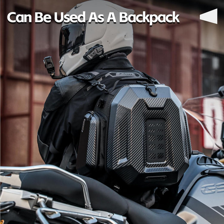Rhinowalk Motorrad-Hecktasche, Reisegepäck, erweiterbare Motorrad-Helmtasche, 23 l–35 l, wasserdicht