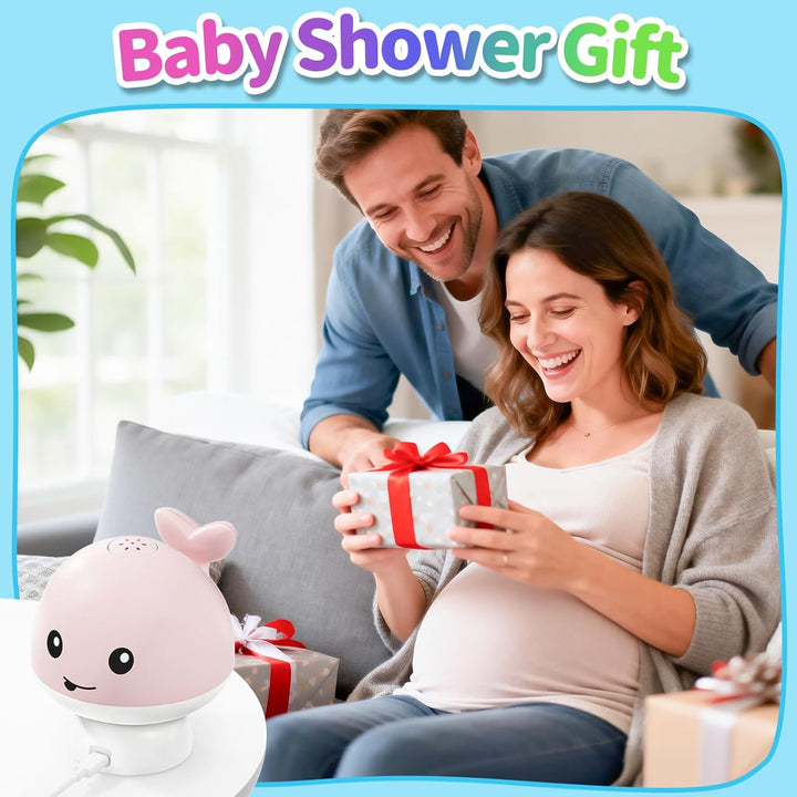 Gigilli Baby Badewannenspielzeug, Leuchtender Spritzender Wal-Spielzeug 6-12 12-18 Monate Badespielz