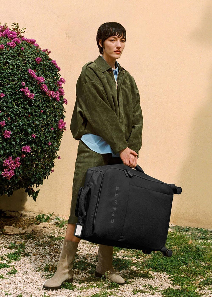 CREATE / Luggage Studio Soft/Set S und M Polyester Soft Koffer Schwarz/TSA Vorhängeschloss, 4 doppel