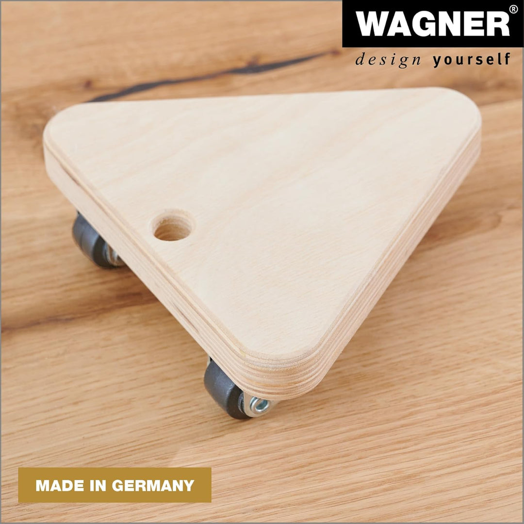 WAGNER Transportroller Transporthilfe I Möbelhund aus Schichtholz 14 x 14 x 14 x 4,5 cm, Tragkraft 1