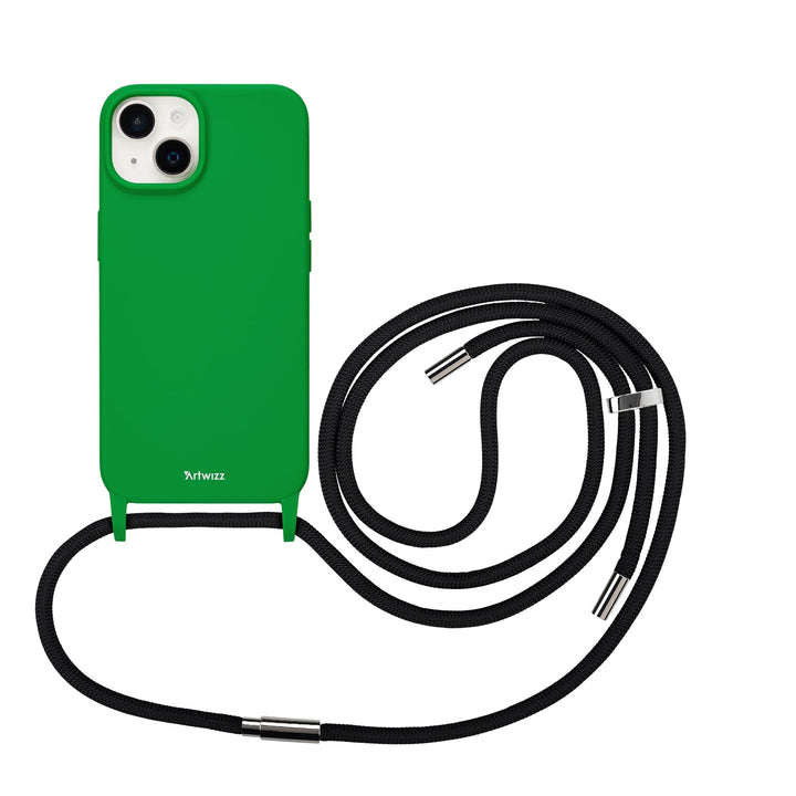 Artwizz HangOn Case kompatibel mit iPhone 14 - Elastische Schutzhülle aus Silikon als Handykette zum