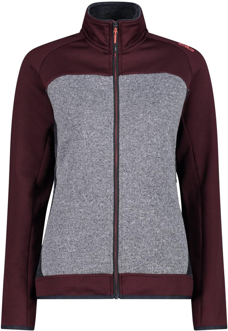 CMP Damen Jacke Fleecejacke Fleecepullover 36 Burgundy - Antracite, 36 Burgundy - Antracite