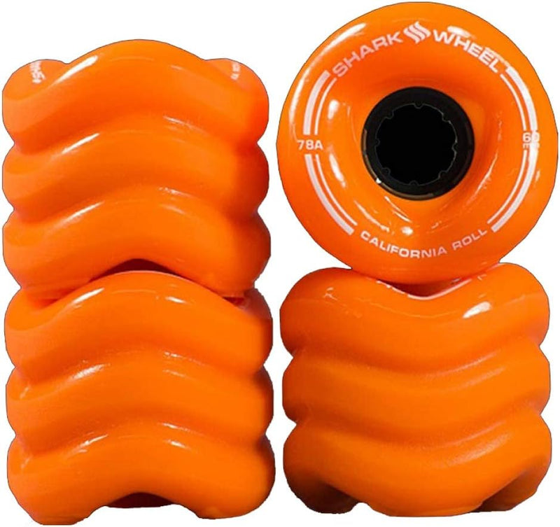 Shark Wheels California Roll Cruiser Rollen 60mm/78A (4er Set) + Fantic26 Sticker orange, orange