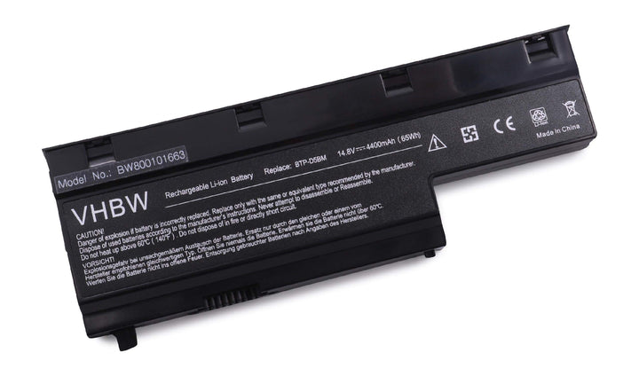 vhbw AKKU LI-ION 4400mAh 14.4V in schwarz Black kompatibel mit MEDION ersetzt BTP-D4BM / BTP-D5BM /